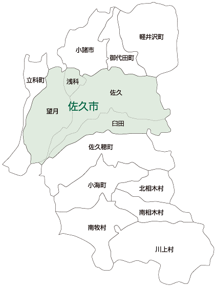 佐久市の地図